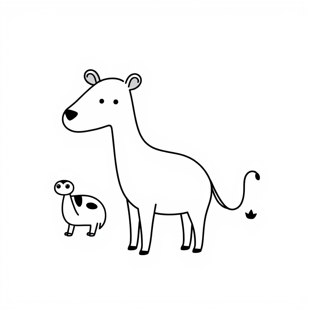 Dierenvriendjes Kleurplaat