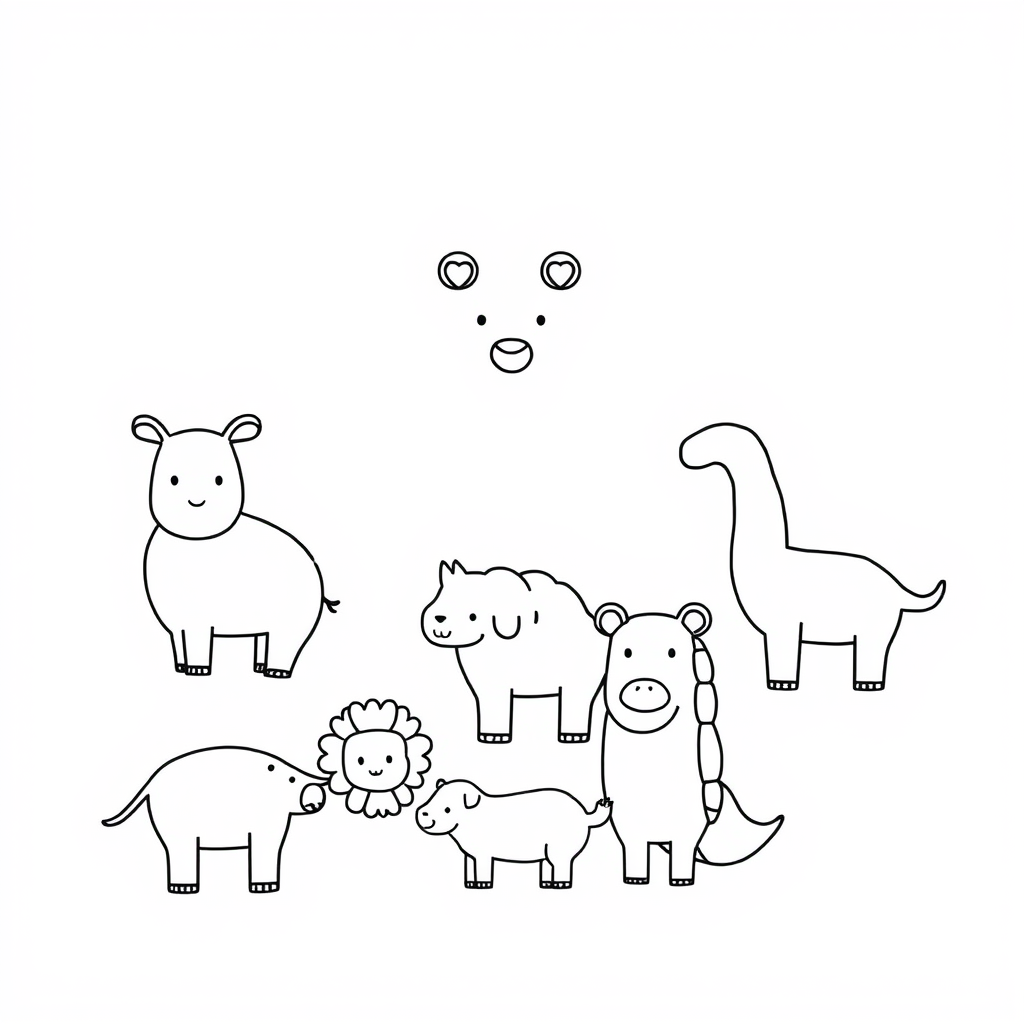 Dierenkleurplaat