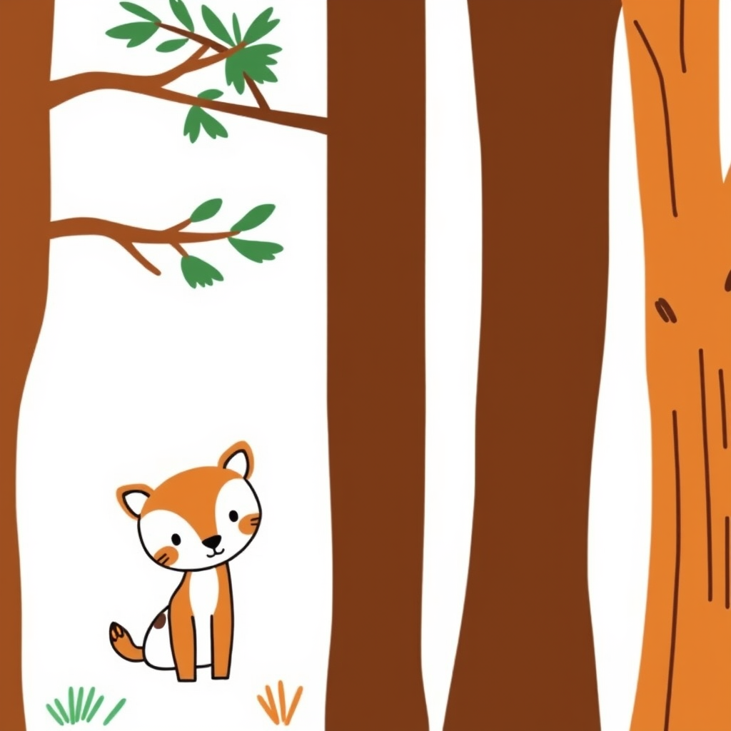 Dieren in het bos Kleurplaat