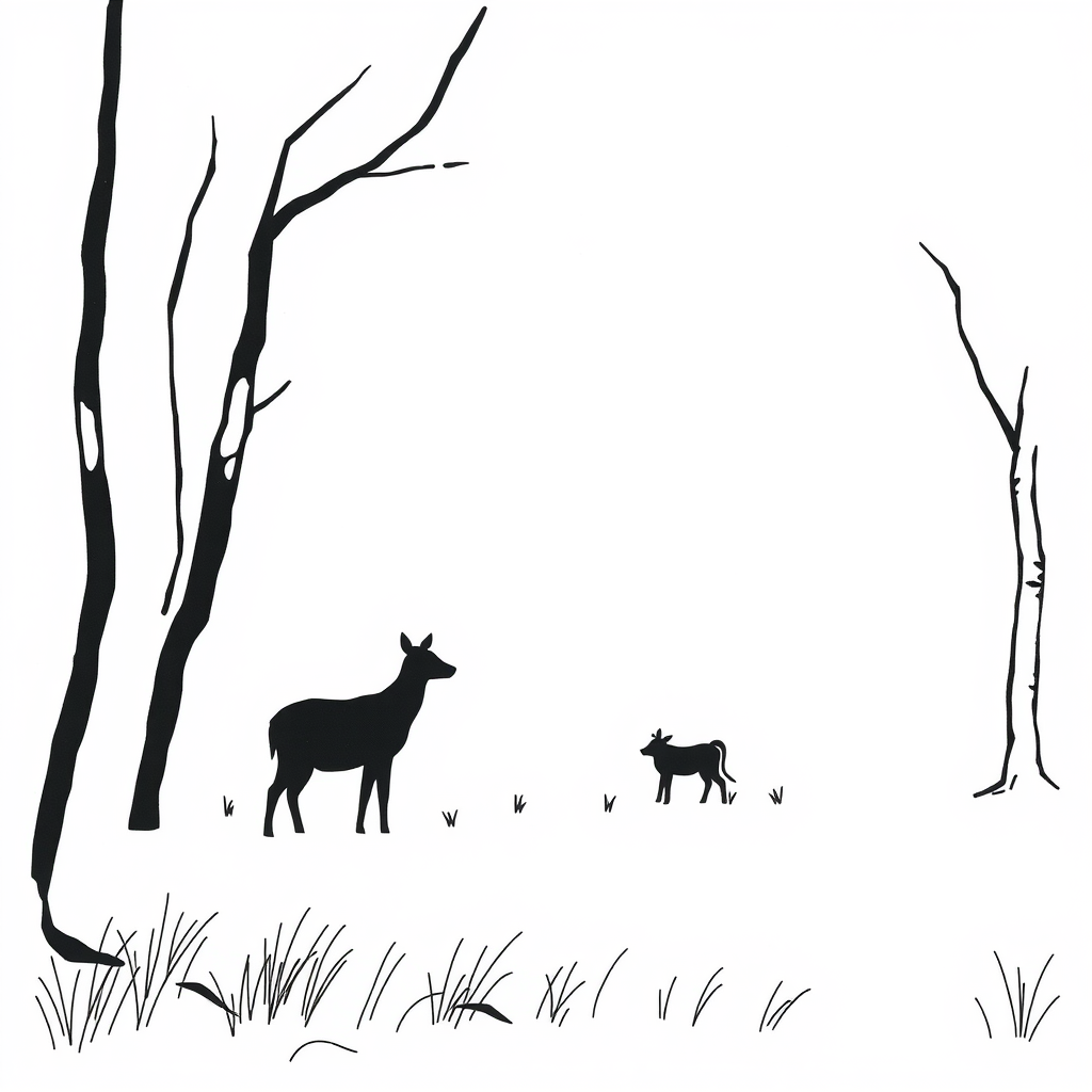 Dieren in het bos kleuren
