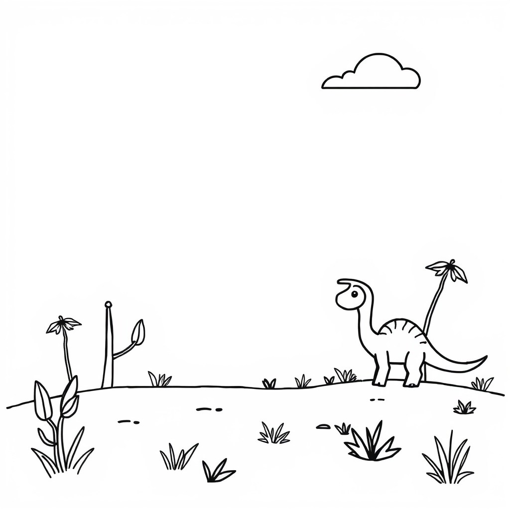 Dino-vriendjes Kleurplaat