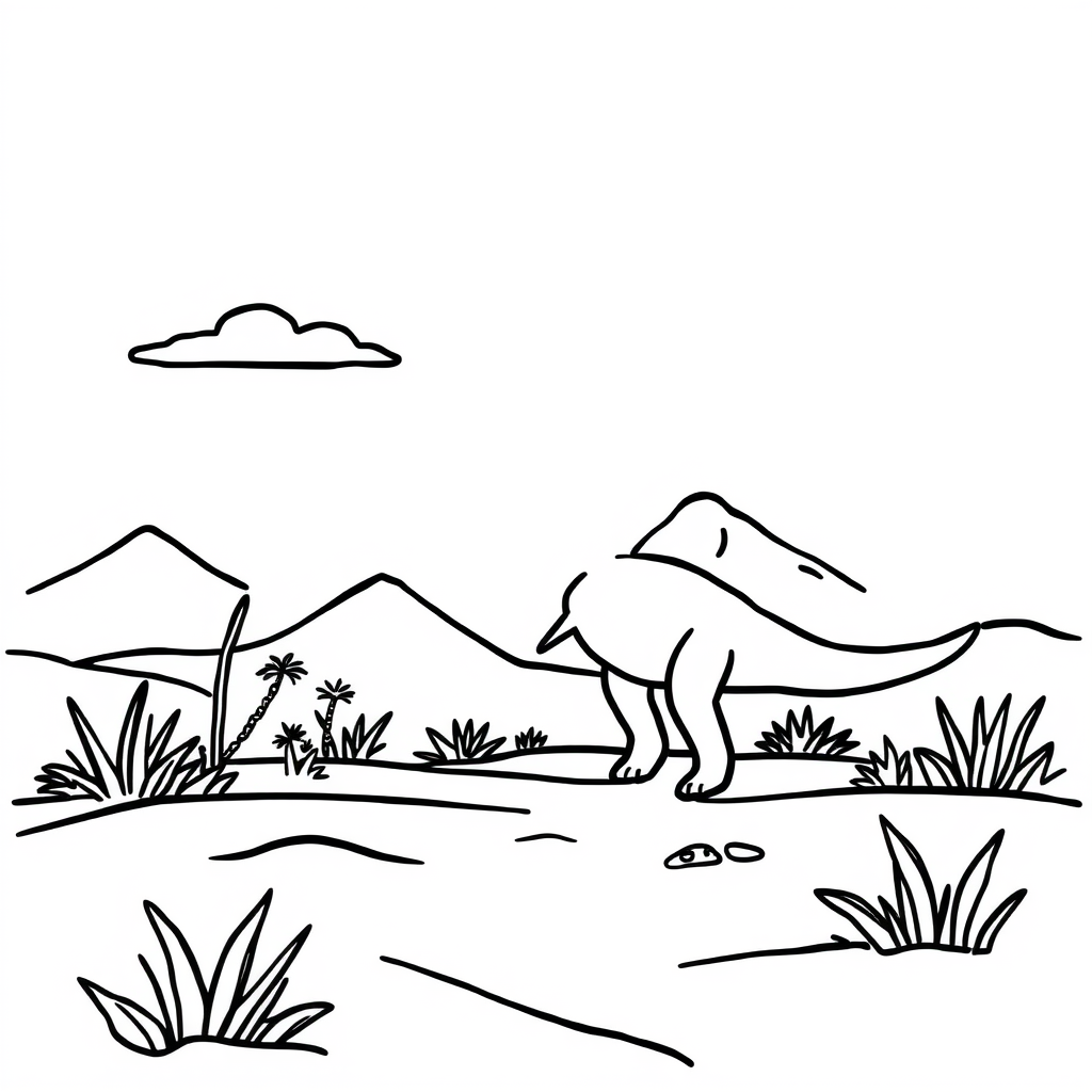 Dino-vriendjes Kleurplaat