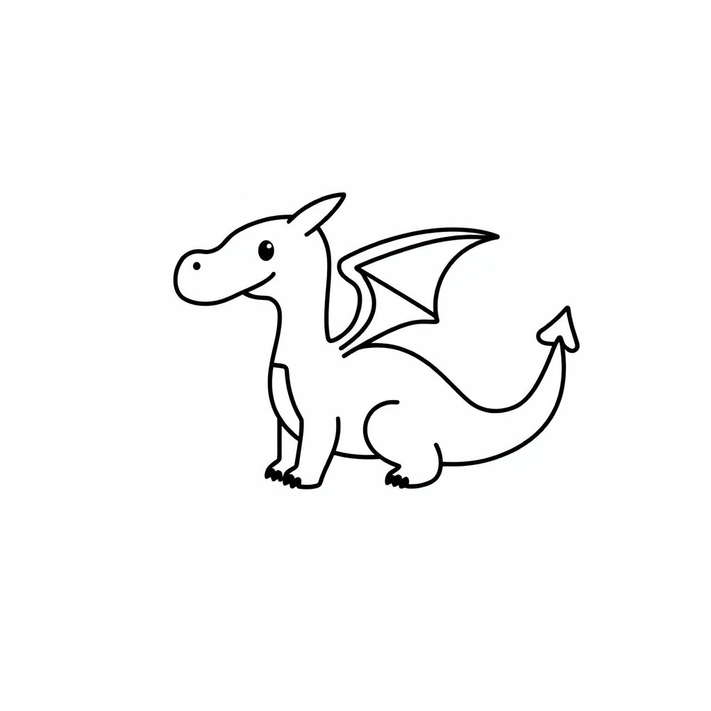 Drakenduik Kleurplaat