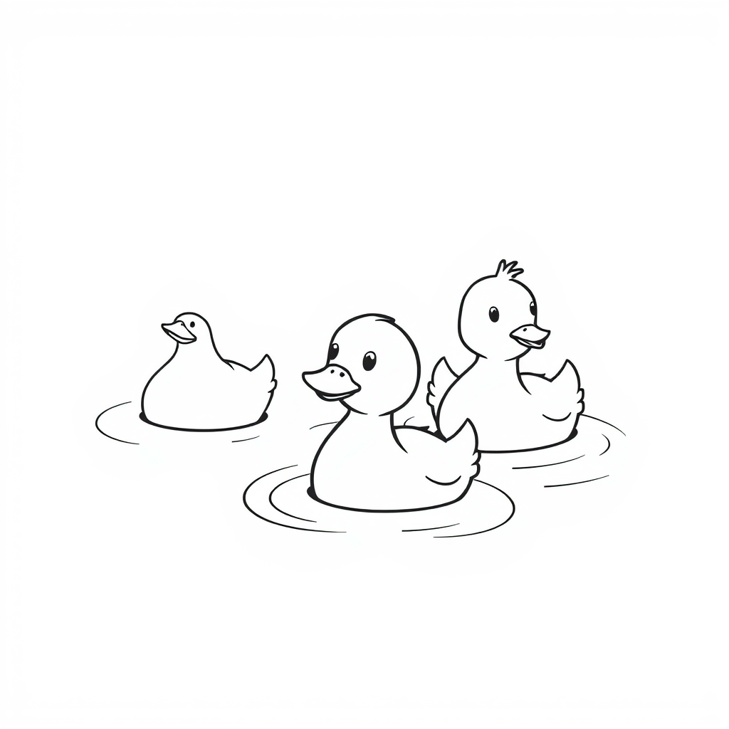 Dag Eendjes Kleurplaat