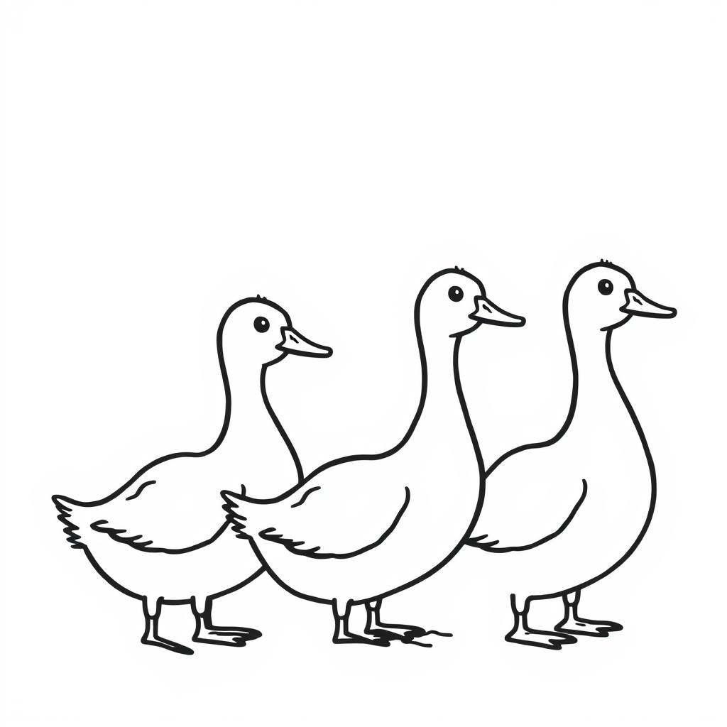 Eendjes Kleurplaat
