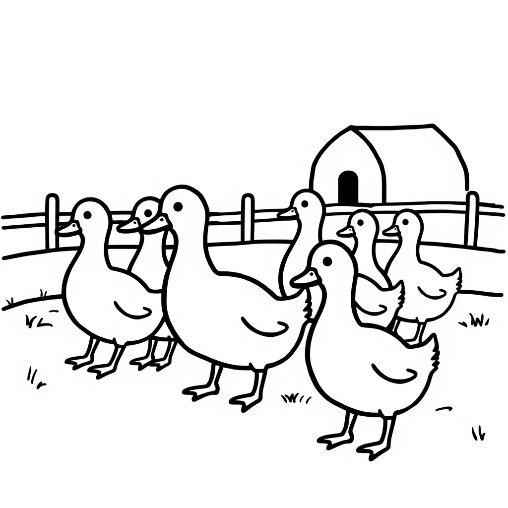 Eendjes Kleurplaat