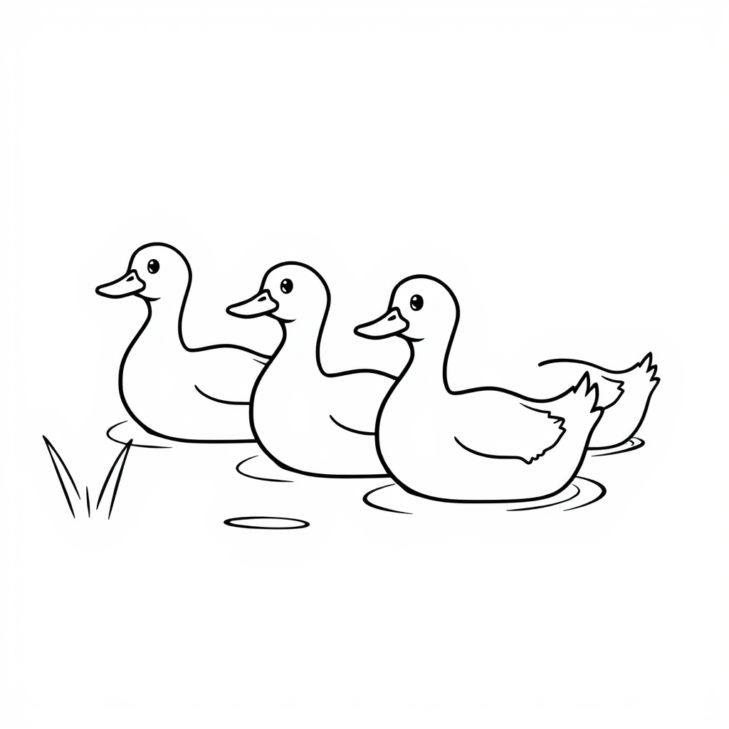 Eendjes Kleurplaat