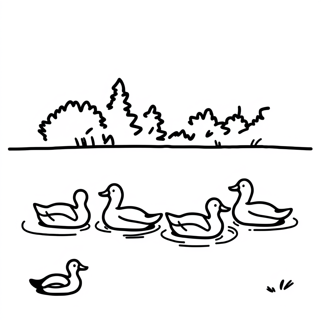Eendjes Kleurplaat
