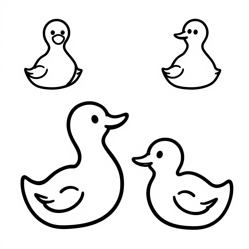 Eendjes Kleurplaat