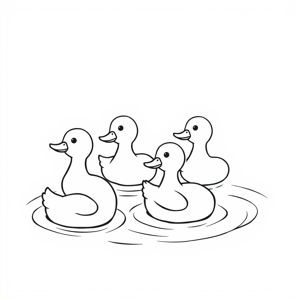 Eendjes Kleurplaat