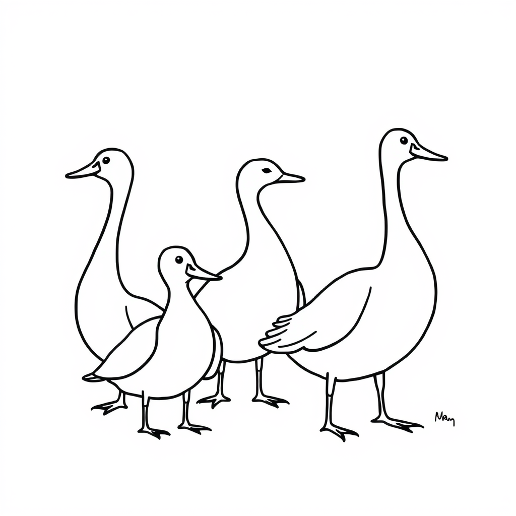 Eendjes Kleurplaat