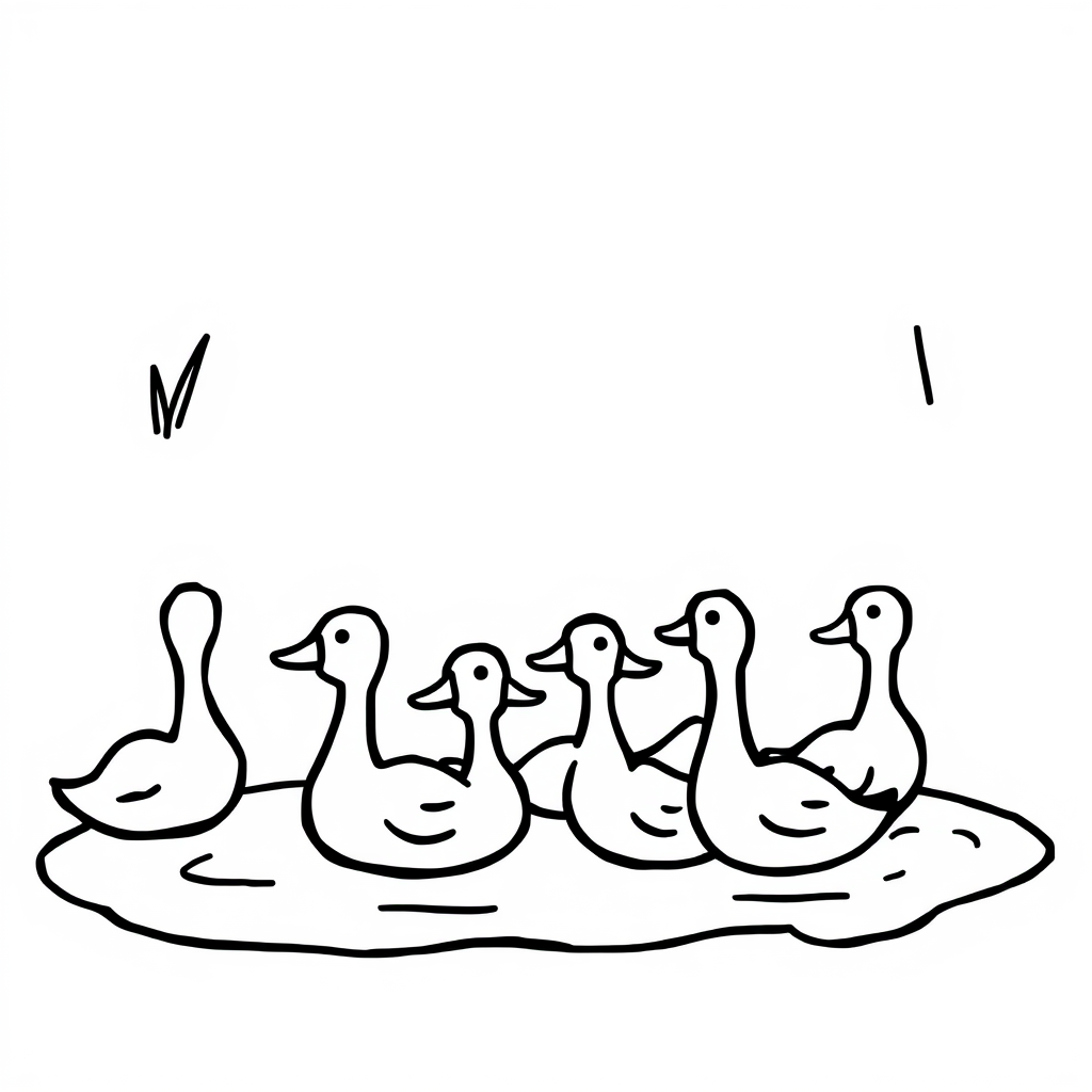 Eendjes Kleurplaat