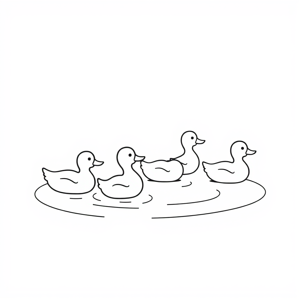 Eendjes Kleurplaat