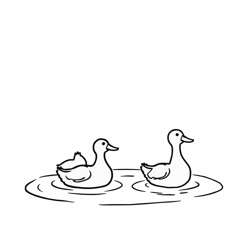 Eendjes Kleurplaat