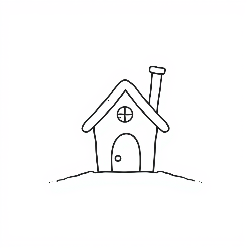 Feeënhuisjes Kleurplaat
