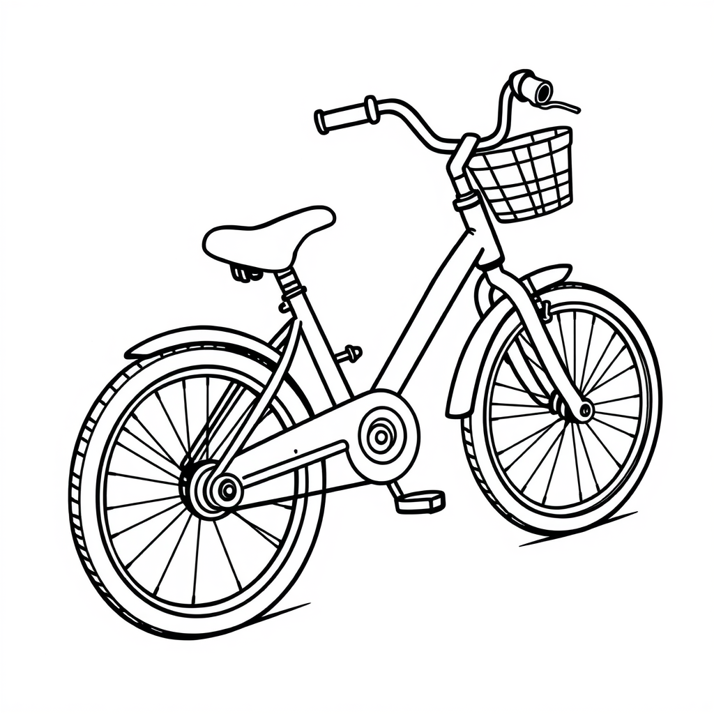 Fietstocht Kleurplaat