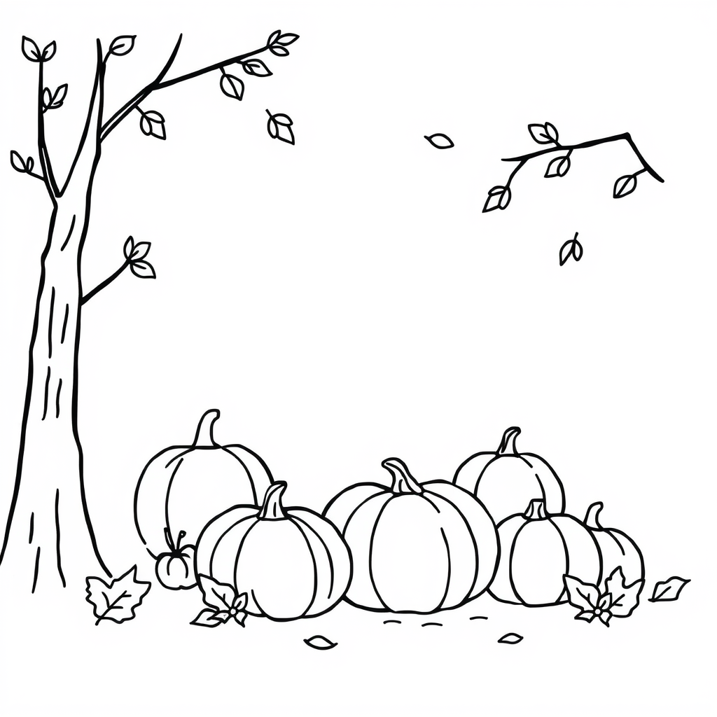 Herfstgeheimen Kleurplaat