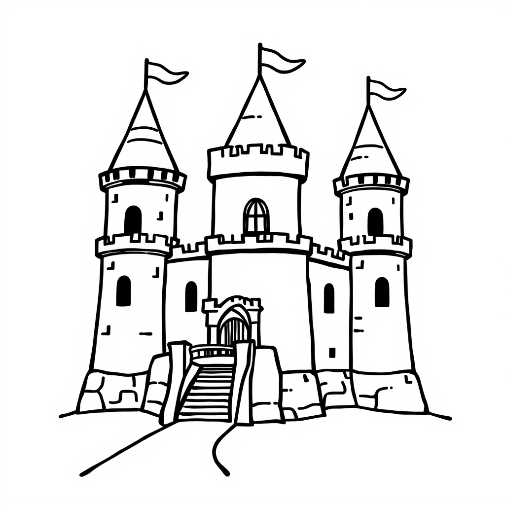 Kasteelavontuur Kleurplaat