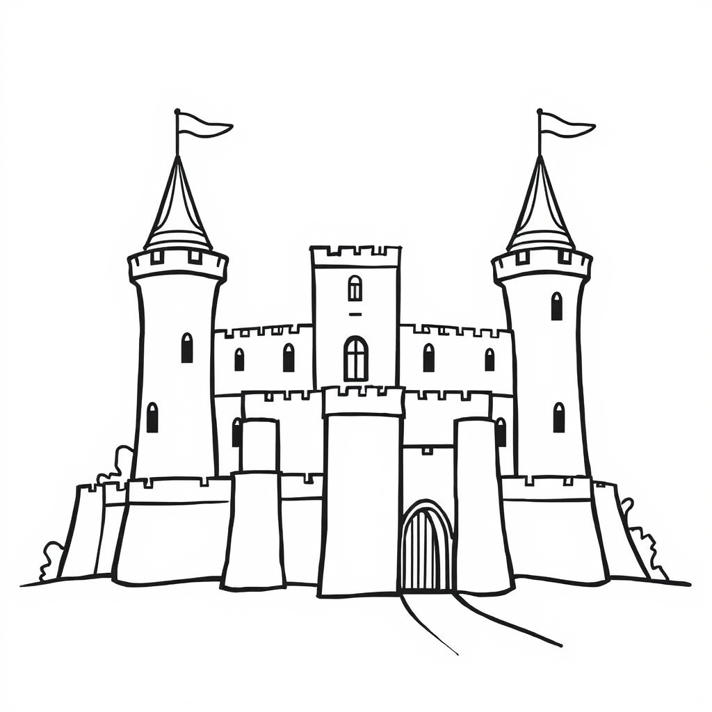 Kasteelavontuur Kleurplaat