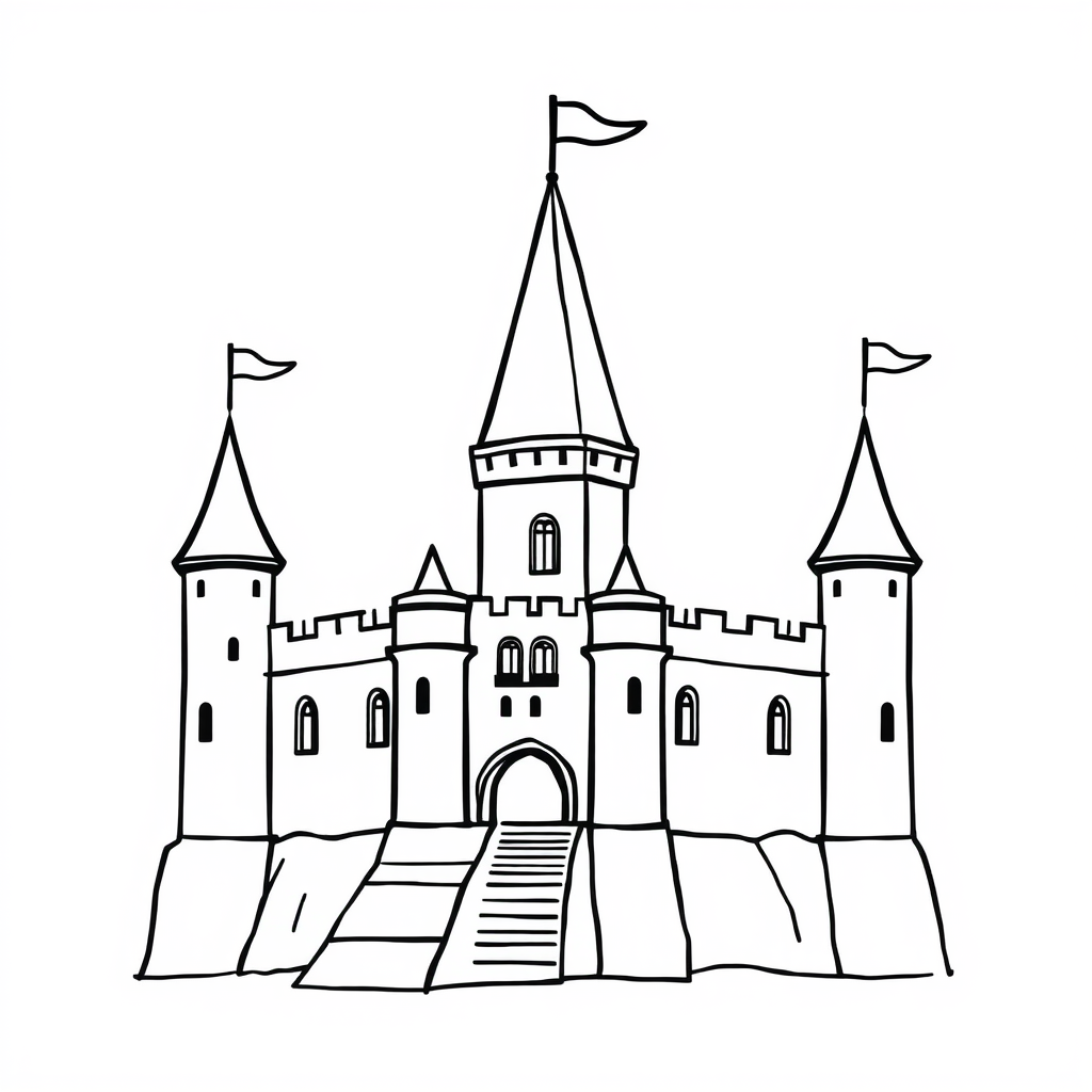 Kasteel Avonturen Kleurplaat