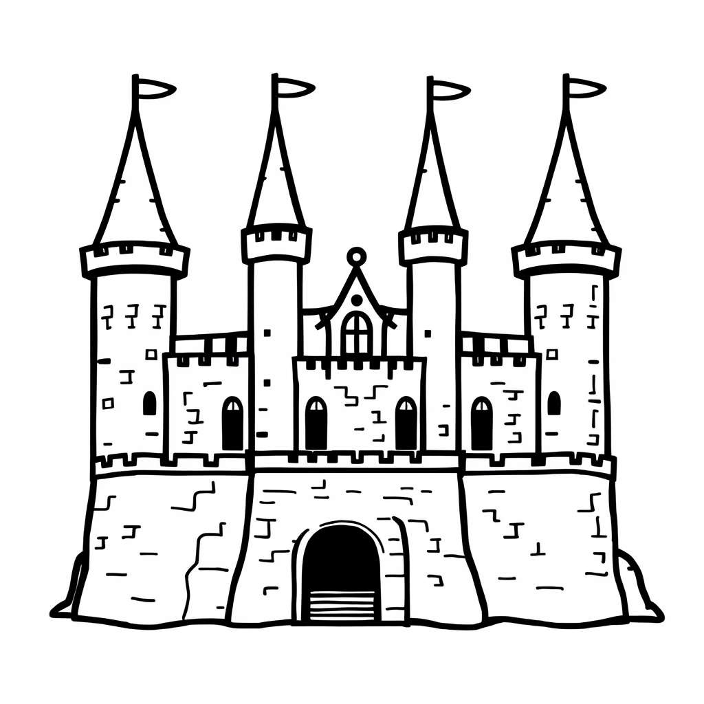 Kasteelavontuur Kleurplaat