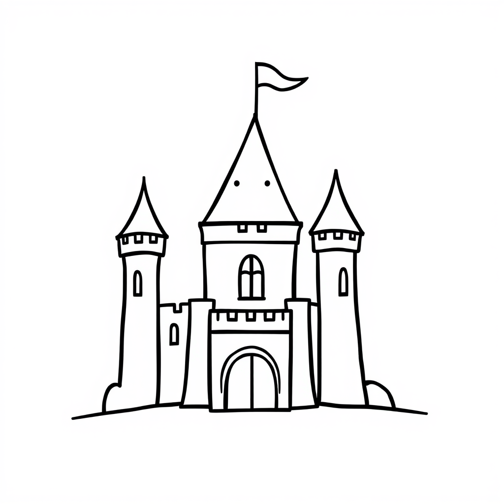 Kasteelavontuur Kleurplaat