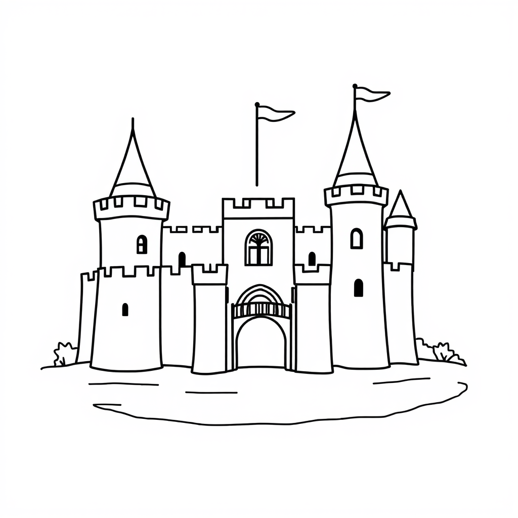 Kasteelavontuur Kleurplaat