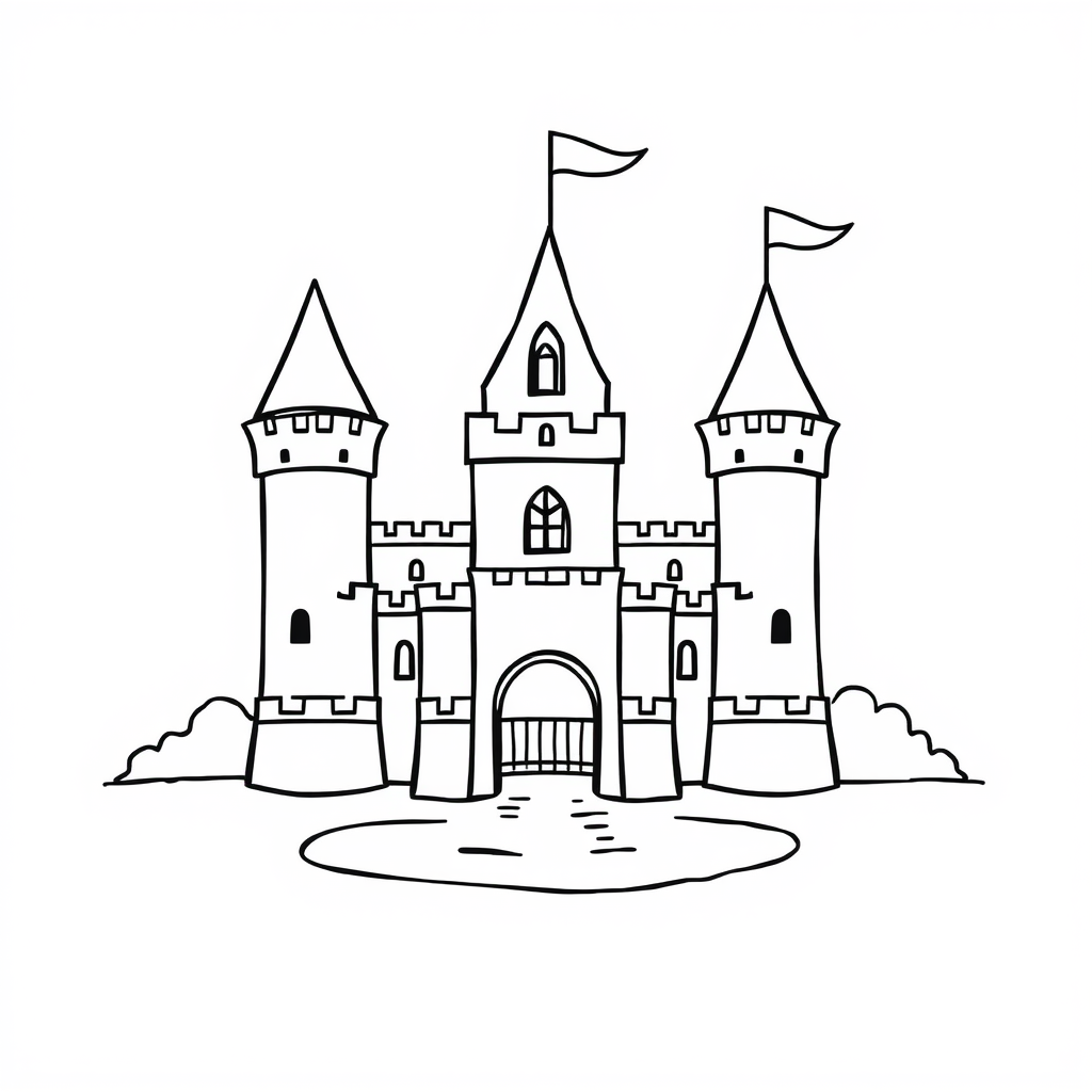 Kasteelavontuur Kleurplaat