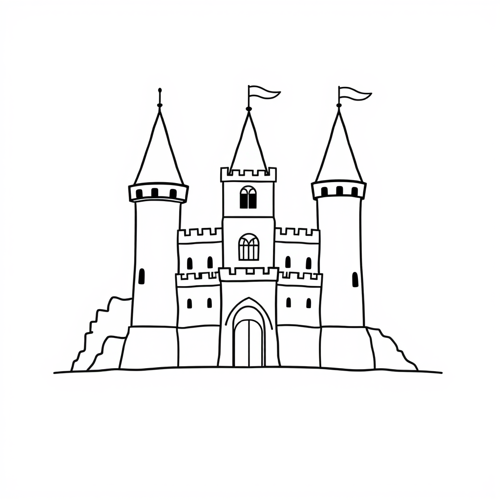 Kasteelavonturen Kleurplaat