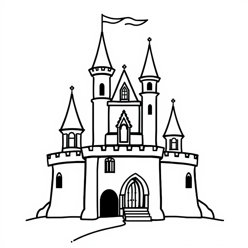 Kasteel Avonturen Kleurplaat