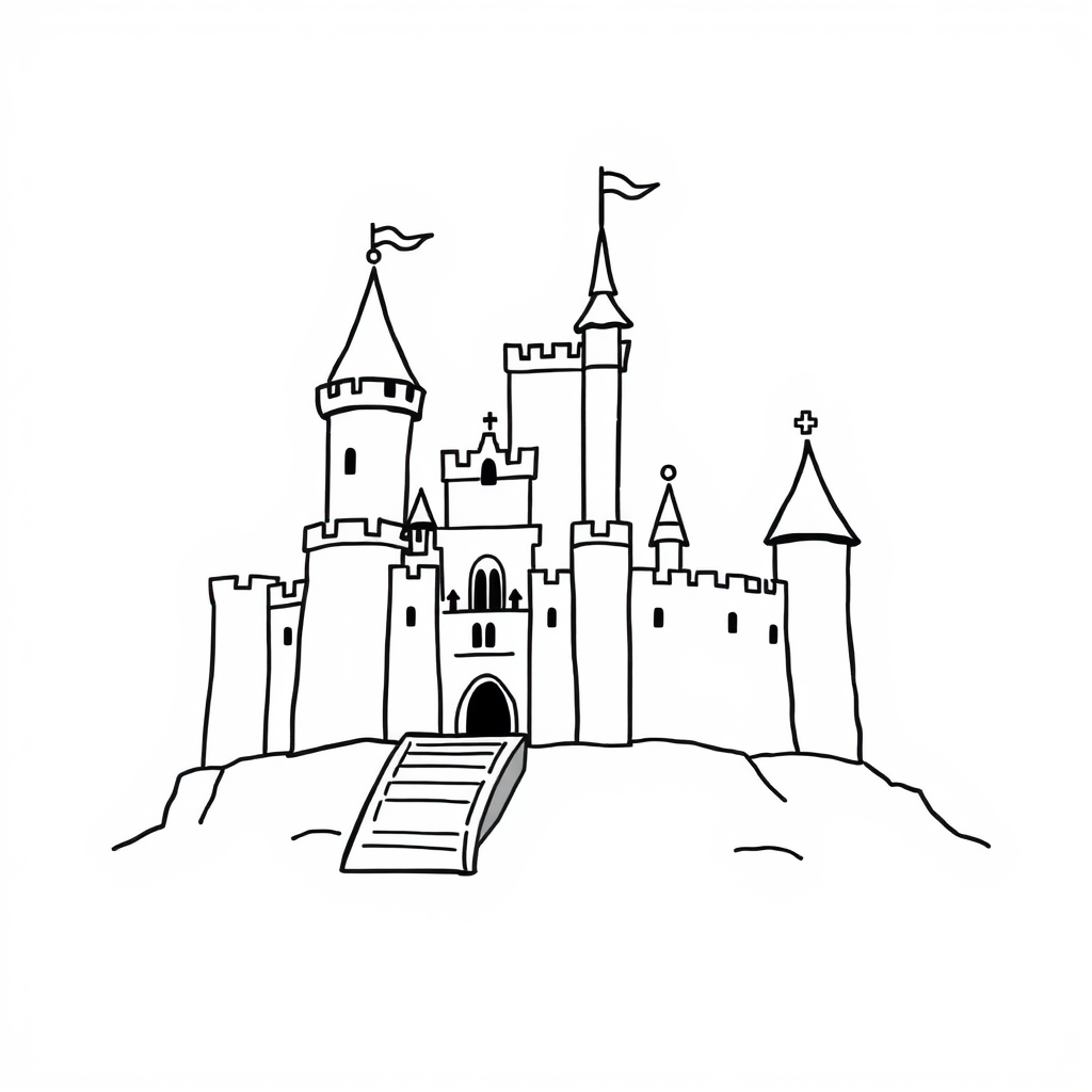Kasteel Avontuur Kleurplaat