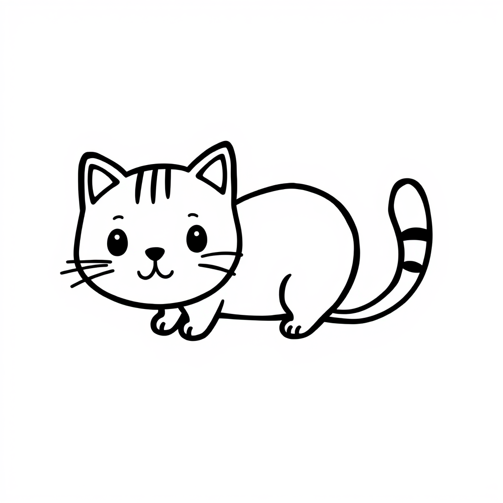 Katten vriendjes Kleurplaat