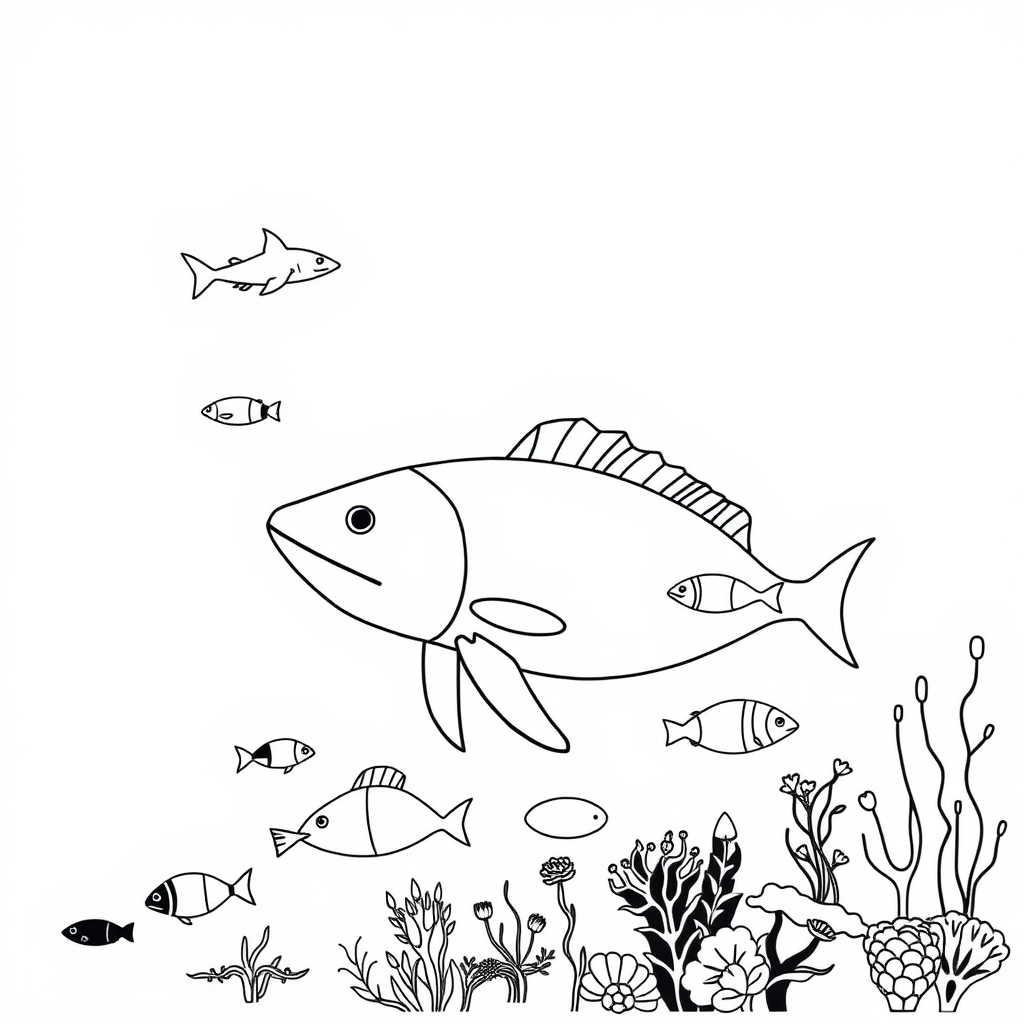 Dieren van de Oceaan Kleurplaat