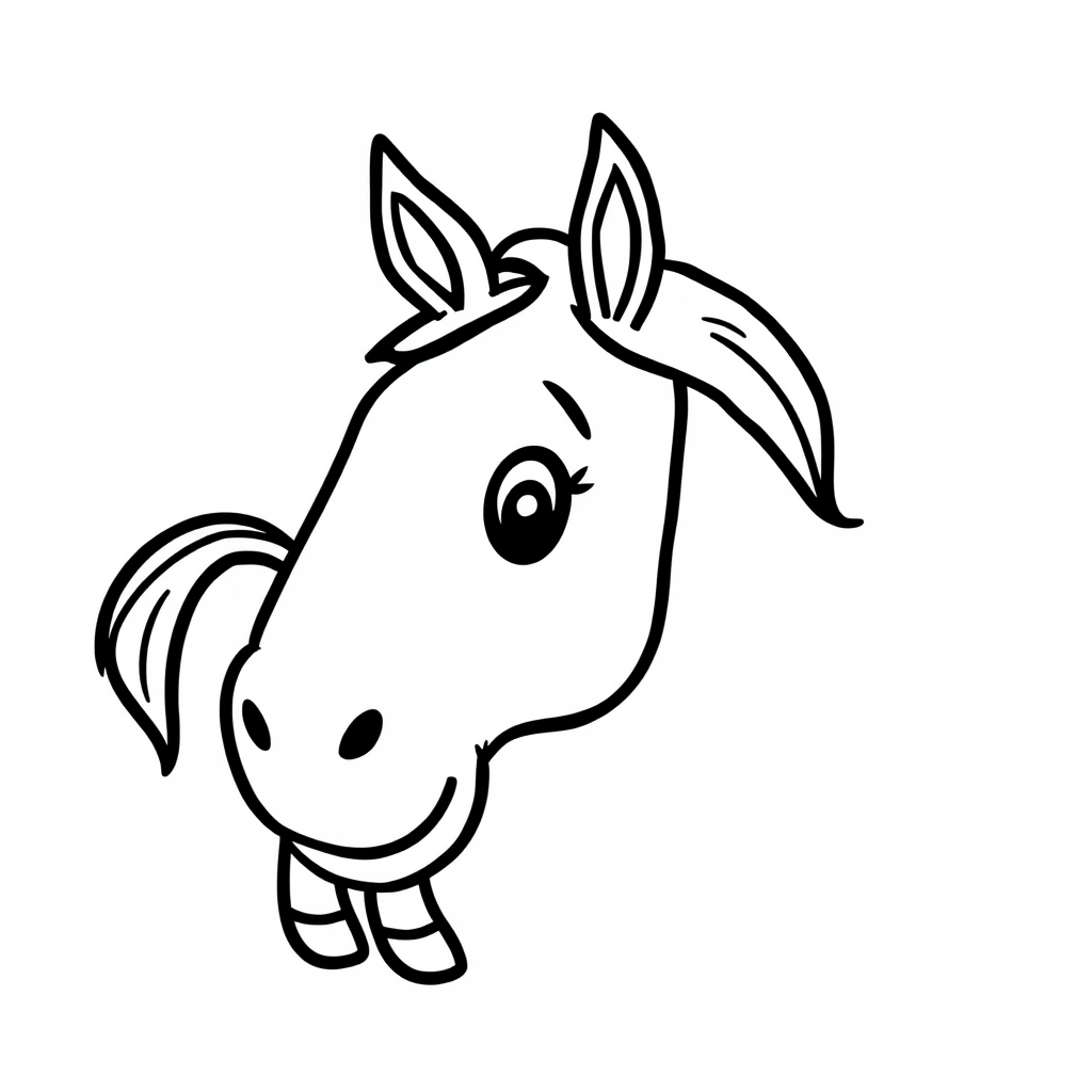 Paarden Kleurplaat