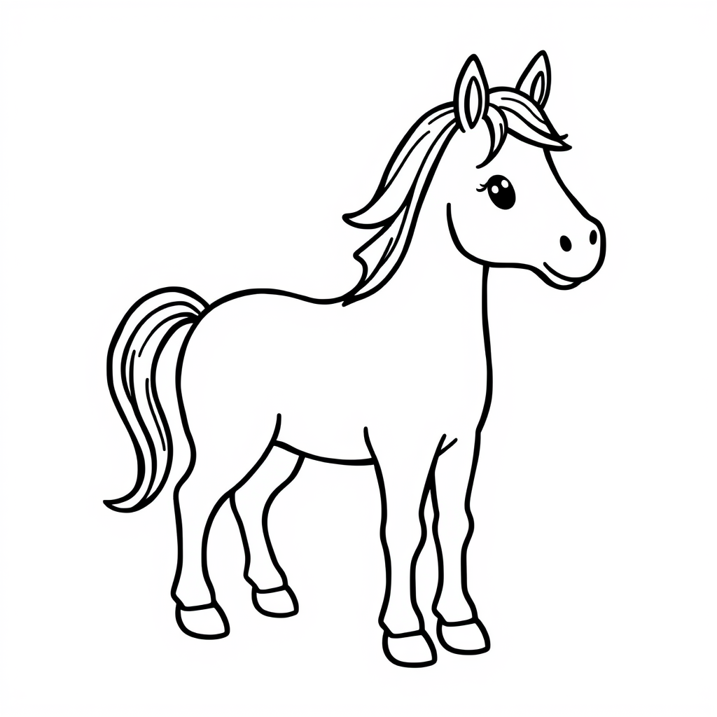 Paardenvriendjes Kleurplaat