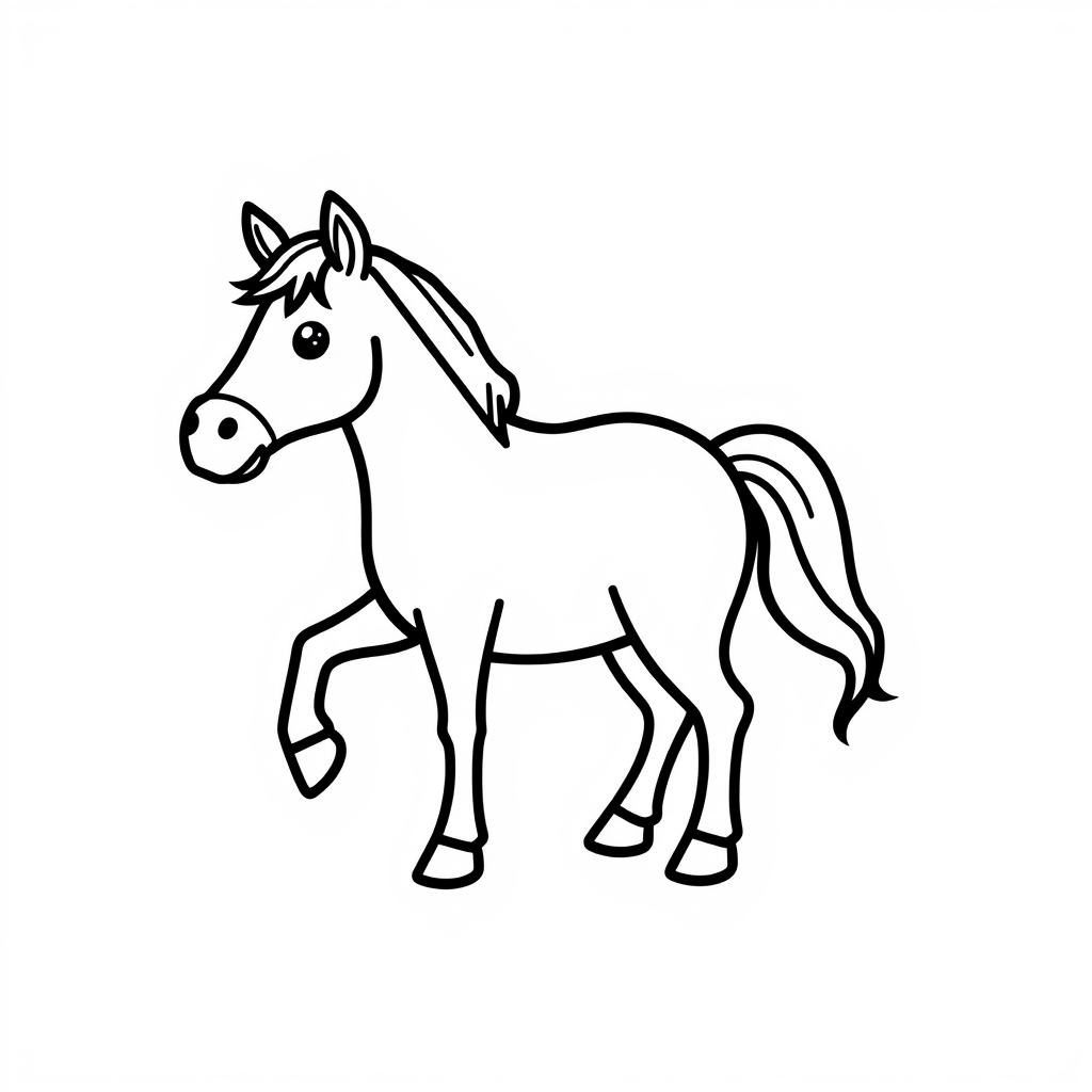 Paardenvriendjes Kleurplaat