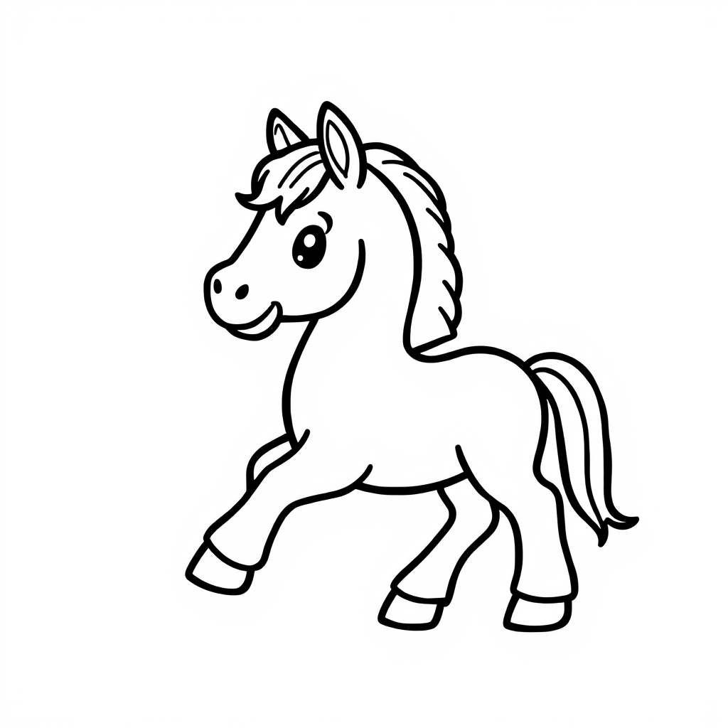 Paardenvriendjes Kleurplaat