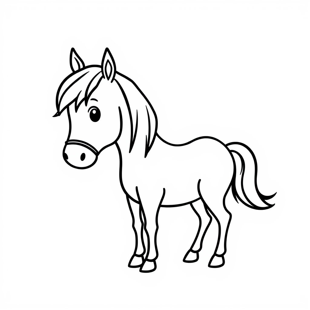 Paardenvriendjes Kleurplaat
