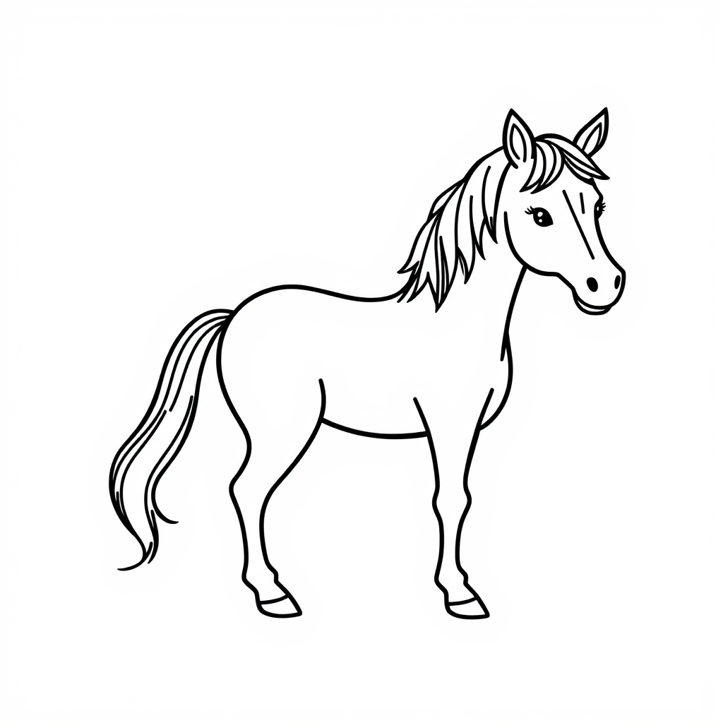Paardenvriendjes Kleurplaat