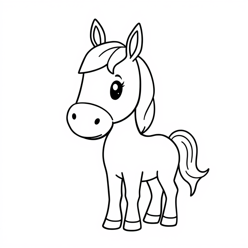 Paardenvriendjes Kleurplaat
