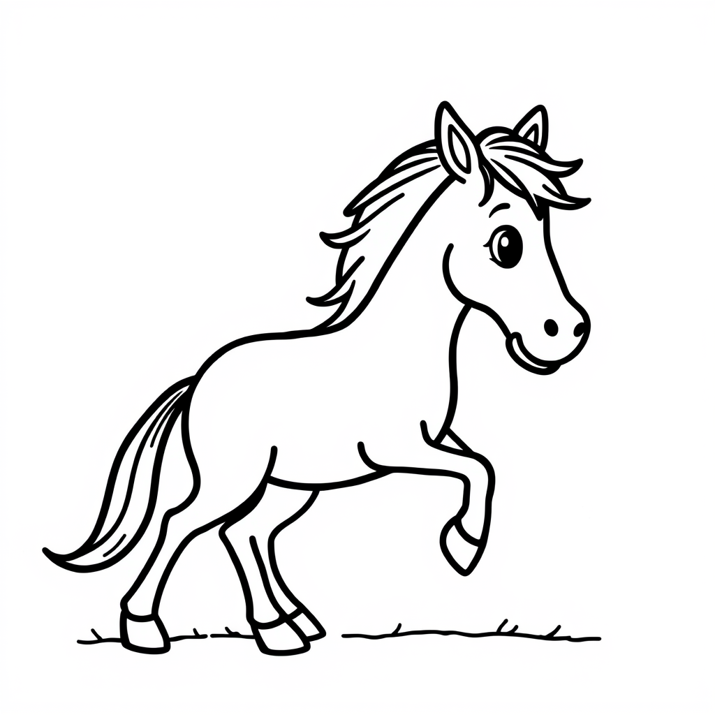 Paarden Kleurplaat