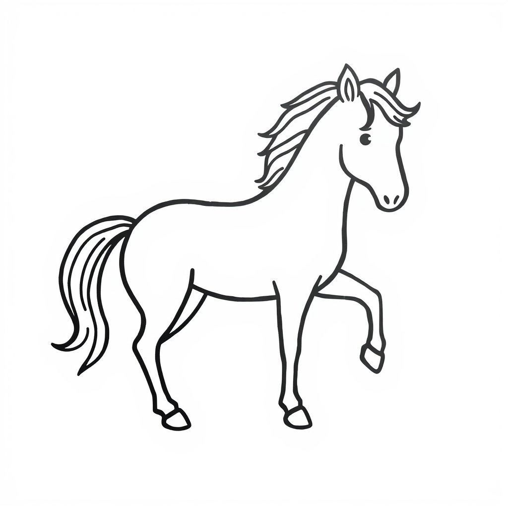 Paardenvriendjes Kleurplaat