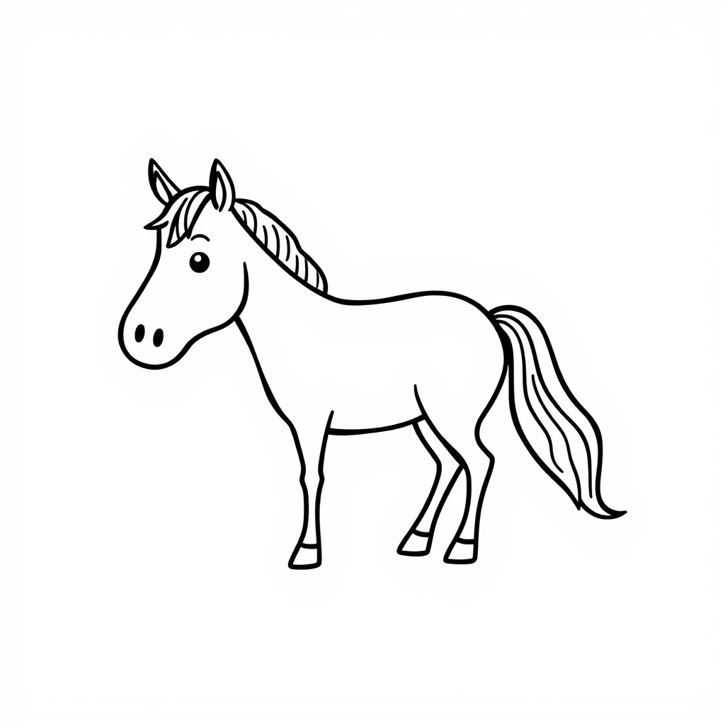 Paardenvriendjes Kleurplaat