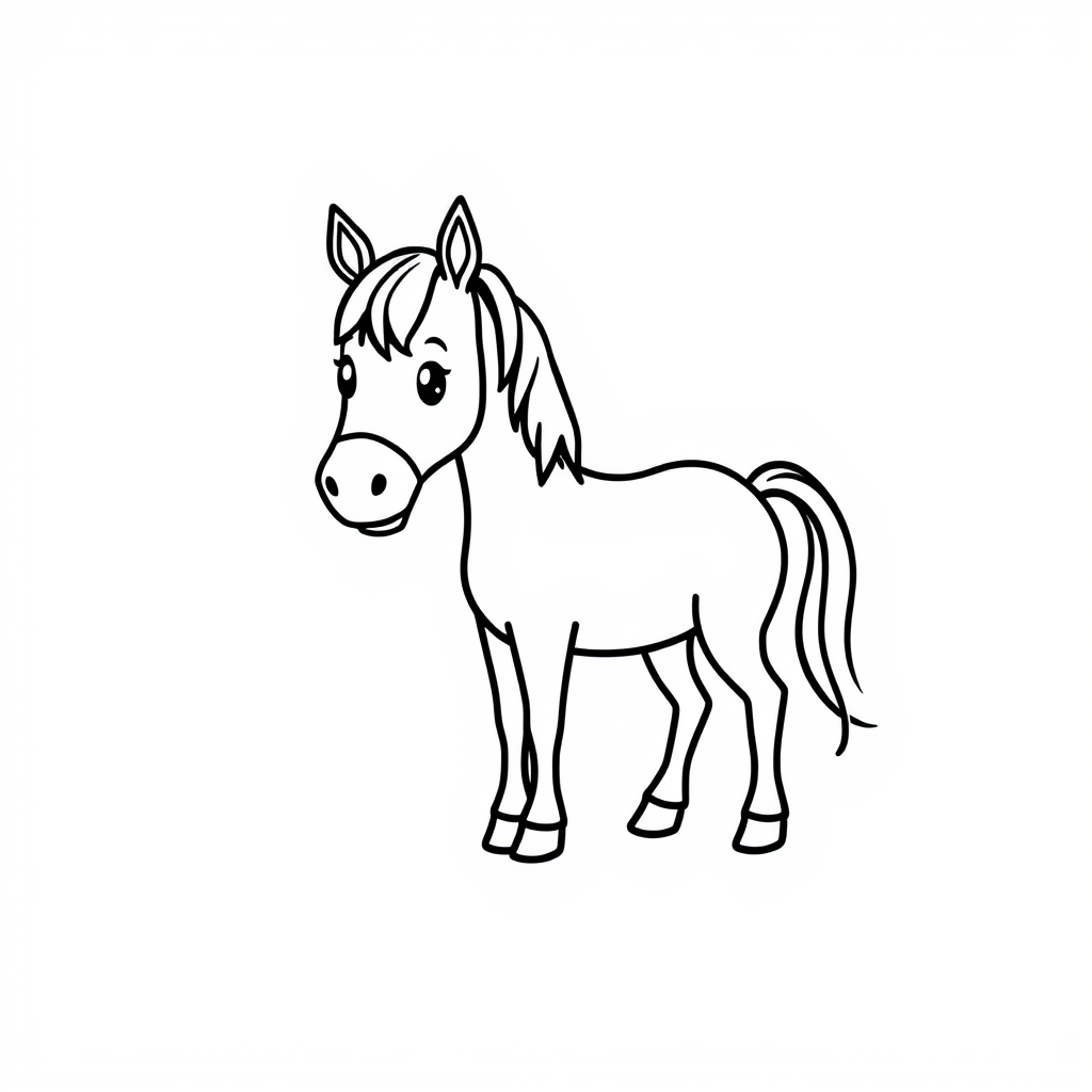 Paarden Kleurplaat