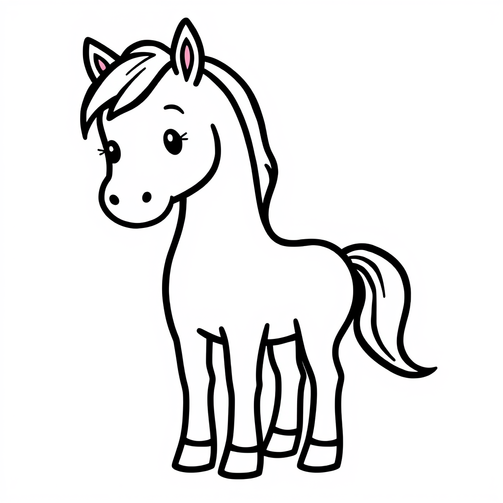 Paardenvriendjes Kleurplaat