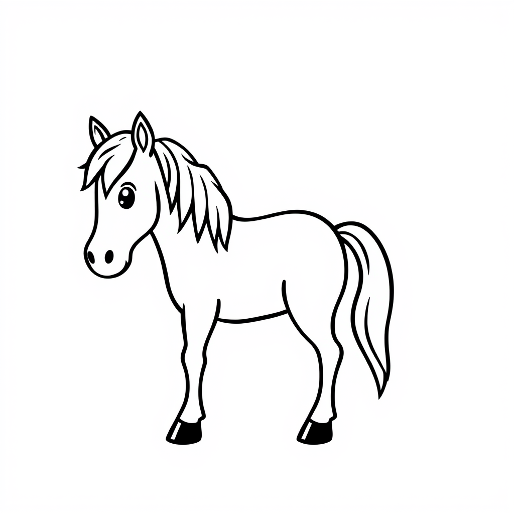Paardenvriendjes Kleurplaat