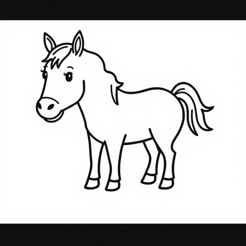 Paardenvriendjes Kleurplaat