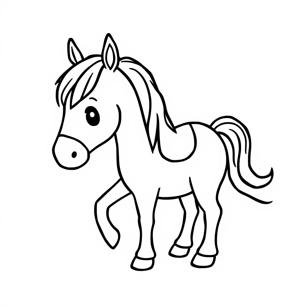 Paardenvriendjes Kleurplaat