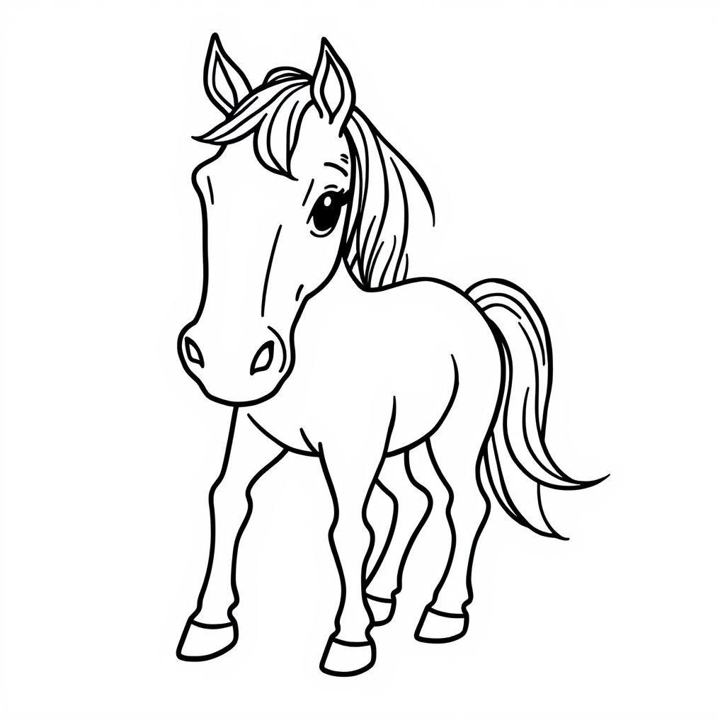 Paardenvriendjes Kleurplaat