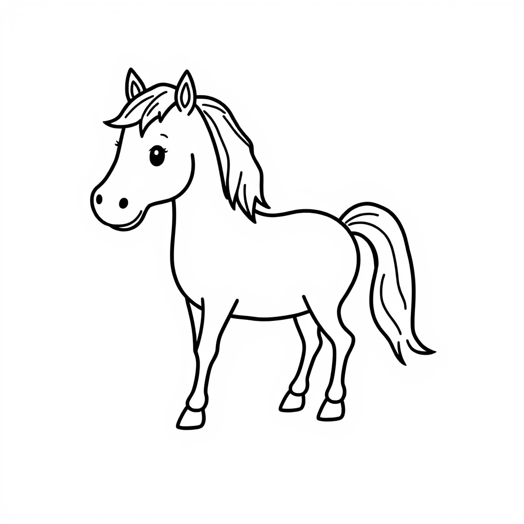 Paardenvriendjes Kleurplaat